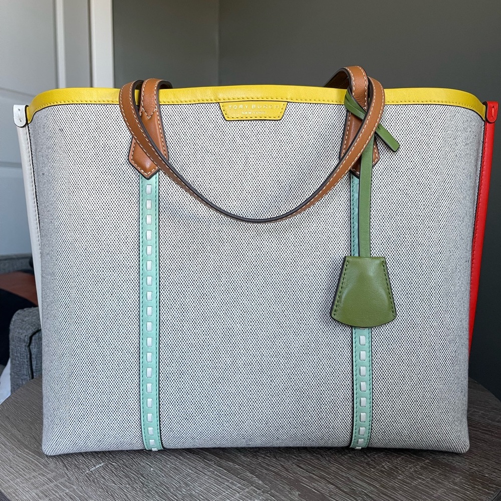 Tory Burch Color Block Perry Tote Bag